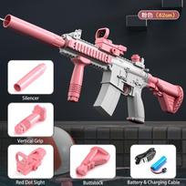 New Water Gun Electric M416 Pistol Shooting Toy Full Automatic Summer Beach Outdoor Fun Toy For Children Boys Girls Adults Gift gray