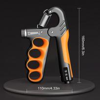 5-100kg Grip Strength Trainer Adjustable Fingers Exerciser Muscle Enhancement Trainer Portable Fitness Hand Grip Strengthener gray