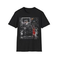 Michael Jordan Last Shot Nba Basketball Graphic Tee, Vintage Chicago Bulls Unisex T-Shirt XL black