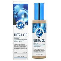 ENOUGH Premium Ultra Xten Cover-Up Collagen Foundation 100g SPF50+ PA+++, No. 21 Transparent Beige, 1 pcs blue