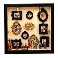 Indoor Photo Display Box with Mini Window Form, Warm Light, and DIY Arrangement for Shelf and Desk Home Placement