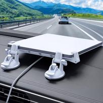 Car Sunroof Suction Cup Mount Bracket with 2 Suction Cups for Starlink Mini, Navigation Mounting Kit balta