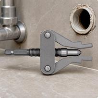 Broken Thread Extractor Rust-Resistant for Plumbers, Maintenance Technicians gray