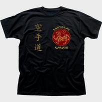 Men's Vintage T shirt Shotokan Karate Tiger Meme Women Streetwear Cotton Oversized Tee Unisex Top All-season Short Sleeve Shirt M black