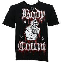 Body Count Men's Talk Shit, Get Shot T-Shirt Black XXXL juoda