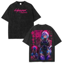 Cyberpunk Edgerunners Lucy Graphic T-Shirt Vintage Anime 150 black