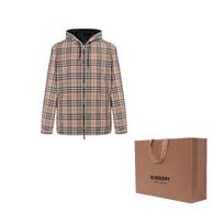 Burberry Patikrintas Dvipusis Striukė su Gobtuvu 80270971 S gray