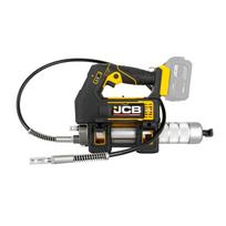 JCB JCB-18PGG-VS Professional 18V akumuliatorinis tepalo pistoletas technikos ir mazgų tepimui kintamas greitis 400g kasetė lanksti žarna