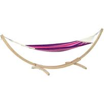 Amazonas StarSet Candy AZ-6010100 hamakas su stovu, 200x100cm, 120kg, rožinė/violetinė, medvilnė/poliesteris