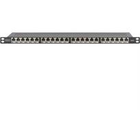 Digitus tinklo pach panelis DN-91624S-SL-SH, 24 prievadai, 0.5U, 483 mm, CAT6, 1GBit/s, LSA+, ekranuotas, su dulkių apsaugais
