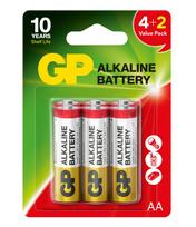 Baterija GP ALKALINE RED LR6/AA B4+2