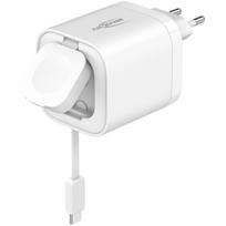 Ansmann Įkroviklis HC265PD 1001-0187, 65W, 5.8A, 3x išėjimai, USB-A, USB-C, USB-PD, Apple Watch įkroviklis, integruotas kabelis