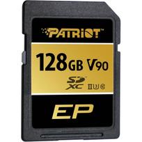 Patriot EP atminties kortelė PEF128GEP92SDX, 128GB SDXC, UHS-II, U3, Class 10, V90, juoda, rašymo apsauga