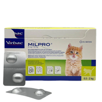 MILPRO 4 mg/10 mg dengtos tabletės mažoms katėms 1 tabletė