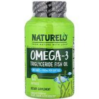 NATURELO, Omega-3 trigliceridų žuvų taukai, 1 100 mg, 60 minkštųjų gelių