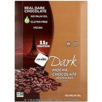 NuGo Nutrition, „Dark®“ baltymų batonėliai, mokos šokolado skonio, 12 batonėlių po 50 g
