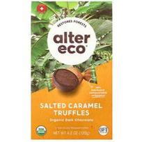 Alter Eco, Ekologiški sūdytos karamelės triufeliai, juodasis šokoladas, 10 atskirai supakuotų triufelių