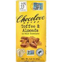 Chocolove, Karamelinis ir migdolinis pieniškas šokoladas, 33 % kakavos, 90 g
