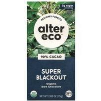 Alter Eco, Ekologiškas juodojo šokolado batonėlis, itin juodo šokolado, 90 % kakavos, 75 g