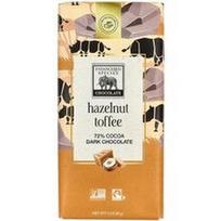 Endangered Species Chocolate, Lazdyno riešutų ir karamelės bei juodojo šokolado, 72 % kakavos, 85 g