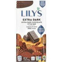 Lily's Sweets, Ypač tamsaus šokolado stiliaus batonėlis, 70 % kakavos, 79 g