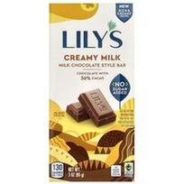 Lily's Sweets, Pieninio šokolado stiliaus batonėlis, kreminis pieniškas, 36 % kakavos, 85 g