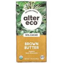 Alter Eco, Ekologiškas juodasis šokoladas, rudasis sviestas, 70 % kakavos, 80 g