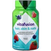 VitaFusion, Plaukų, odos ir nagų guminukai, uogų skonio, 100 guminukų