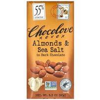Chocolove, Migdolai ir jūros druska juodajame šokolade, 55 % kakavos, 90 g
