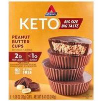 Atkins, Keto, žemės riešutų sviesto puodeliai, 8 puodeliai po 30 g (1,06 uncijos)