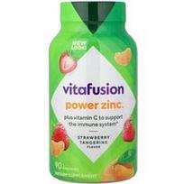 VitaFusion, „Power Zinc™ Plus“ vitamino C guminukai, braškių ir mandarinų skonio, 90 guminukų