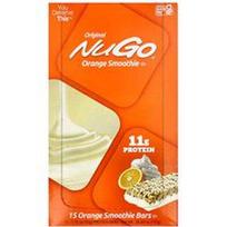 NuGo Nutrition, Baltymų batonėliai, apelsinų kokteilis, 15 batonėlių po 50 g (1,76 uncijos)