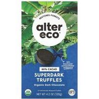 Alter Eco, Ekologiški juodojo šokolado triufeliai, „Superdark“, 80 % kakavos, 10 triufelių, 120 g
