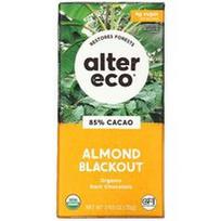 Alter Eco, Ekologiškas juodojo šokolado batonėlis, migdolų skonio, 85 % kakavos, 75 g