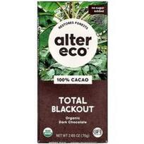Alter Eco, „Total Blackout®“, ekologiškas juodojo šokolado batonėlis, 100 % kakavos, 75 g