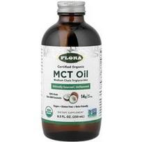 Flora, Sertifikuotas ekologiškas MCT aliejus, be skonio, 250 ml