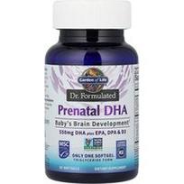 Garden of Life, Dr. Formuled, prenatalinės DHA, 30 minkštųjų kapsulių
