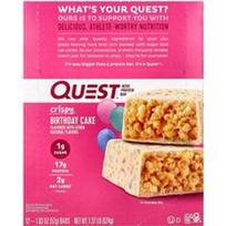 Quest Nutrition, „Hero“ baltymų batonėlis, traškus gimtadienio tortas, 12 batonėlių po 52 g (1,83 uncijos)