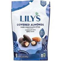 Lily's Sweets, Glaistyti migdolai, juodojo šokolado skonio, 99 g
