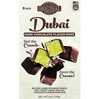 Original Natural Sweets, Dubajaus juodojo šokolado mini gabaliukai, 8 gabalėliai, 170 g