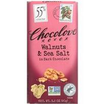 Chocolove, Graikiniai riešutai ir jūros druska juodajame šokolade, 55 % kakavos, 90 g