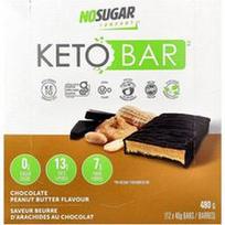 No Sugar Company, Keto batonėlis™, šokoladinis ir žemės riešutų sviesto skonio, 12 batonėlių po 40 g