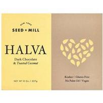 Seed + Mill, Chalva, juodasis šokoladas ir skrudintas kokosas, 227 g