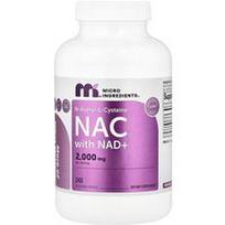 Micro Ingredients, NAC su NAD+, 240 vegetariškų kapsulių