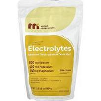 Micro Ingredients, Elektrolitų milteliai, Pina Colada, 454 g
