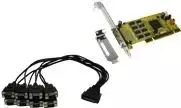 EXSYS EX-41388 PCI 8 prievadų RS-232 nuoseklioji plokštė su žemo profilio laikikliu (SystemBase)