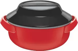 Milton Microwow 1000 termo indas, 0.82 L, raudonas (MT-6491-P)
