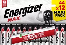 Energizer Max AA šarminės baterijos, 1,5 V, 12 vnt. paketas