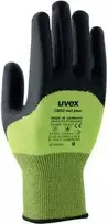 Uvex Handschutz Strick-HS C500 wet plus apsauginės pirštinės nuo įpjovimų, 7 dydis, antracito/žalios spalvos 6049607
