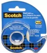 3M Scotch Wall-Safe lipni juosta su rankiniu dozatoriumi, 19mm x 16,5m, permatoma, nepaliekanti likučių, nuimama 183-EFDG